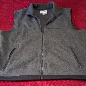 Tommy Hilfiger Men's Charcoal Fleece Vest